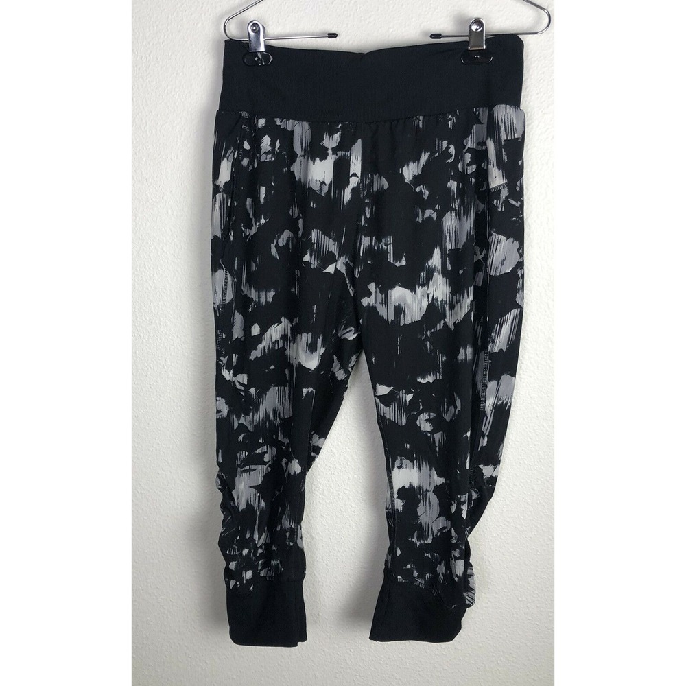 Zella Black White Joggers Leggings Windsuit Pants Sz Small Workout
